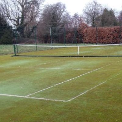 Tennis Court Moss Treatment - Treated